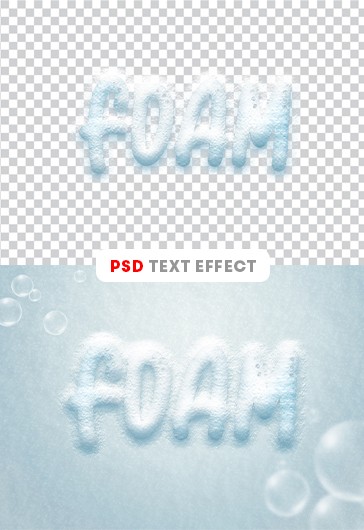 Efecto de texto en espuma - 3D