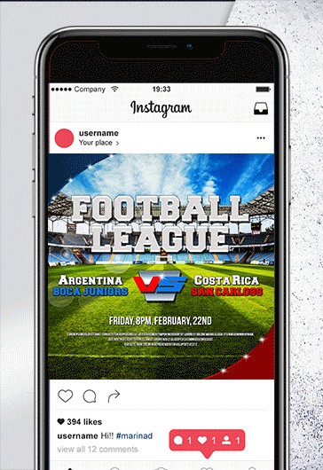 Multicolor Simple Football Competition Premium Instagram Stories ...