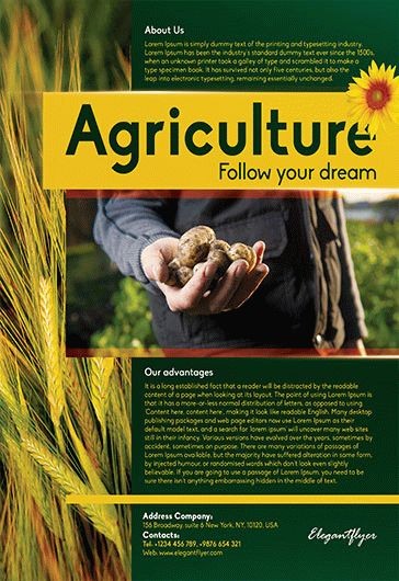 Free Agriculture Corporate Flyer Templates - 10019807 | by ElegantFlyer