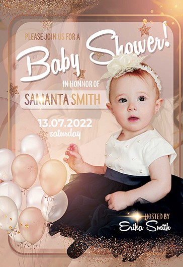 Folleto del Baby Shower - Fiesta de bienvenida al bebé