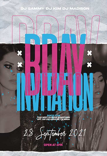 BDay Invitation - Birthday Invitation
