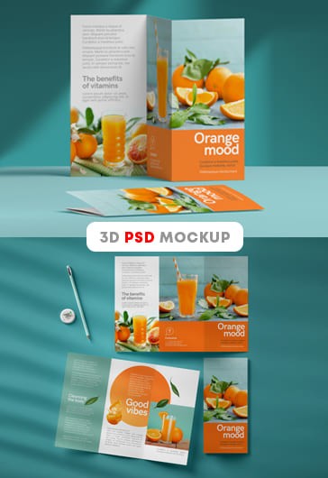 Free Booklet Mockup in PSD - 10033339 | by ElegantFlyer