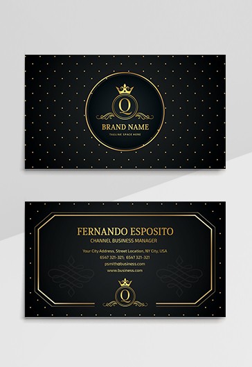 Free Business Card Template - Black
