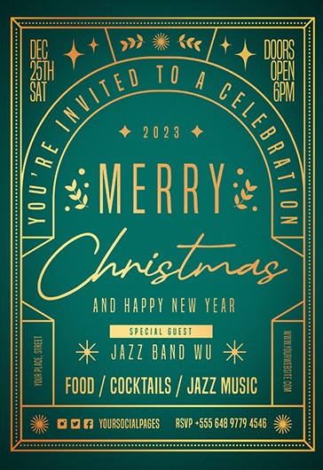 Free Christmas Invitation PSD Template - 10033495 | by ElegantFlyer