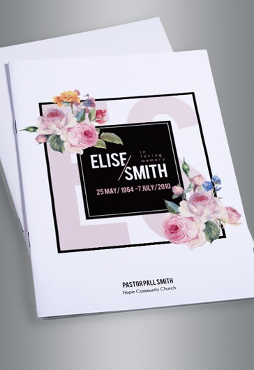 Floral Funeral Program