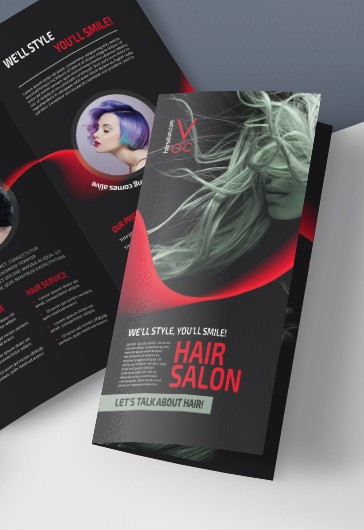 Brochure de salon de coiffure - Salon