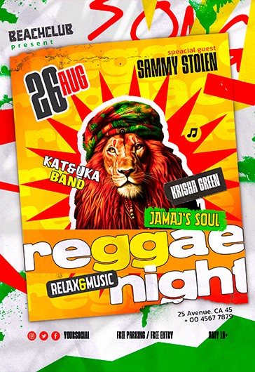 Reggae Night Flyer
