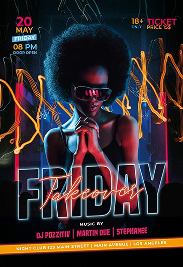 Friday Takeover Party Flyer