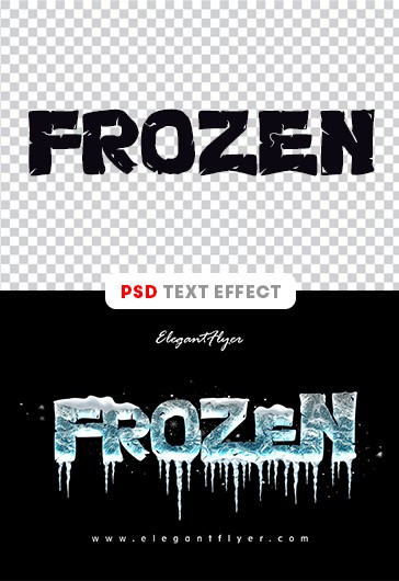 Frozen Text Effect - Ice