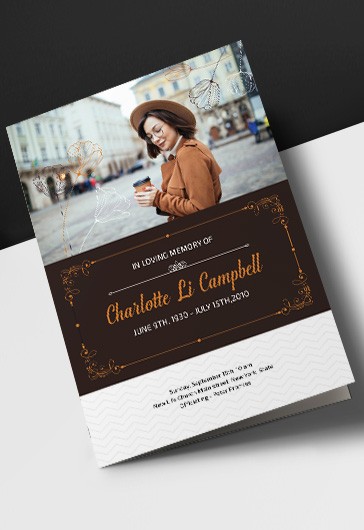 Programma funebre brochure