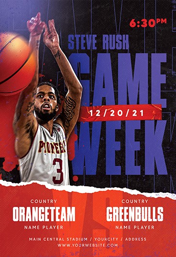 Basketball Championship – Free PSD Flyer Template + Facebook Cover ...