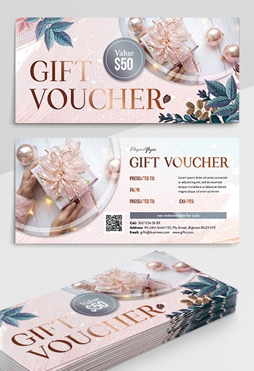 Free Gift Certificate PSD Template - 10028936 | by ElegantFlyer