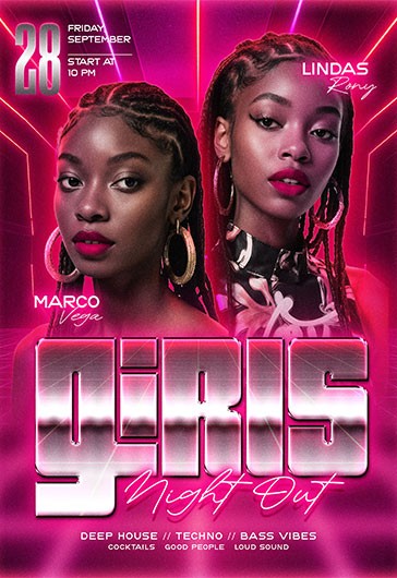 Pink Glamorous Girls Night Out Free Flyer Template PSD by Elegantflyer Pink Glamorous Girls Night Out Free Flyer Template PSD by Elegantflyer