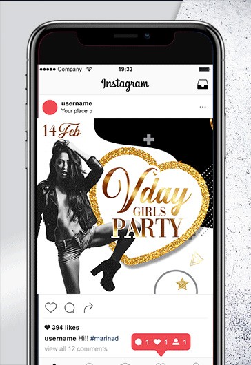 Girls V-day Party - Instagram Templates