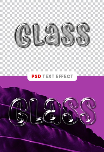 Glass Text Effect - Glass