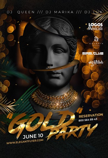 Gold Party Flyer - Club