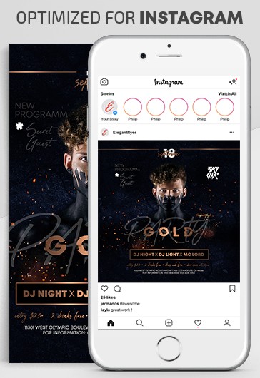 Gold Party Instagram