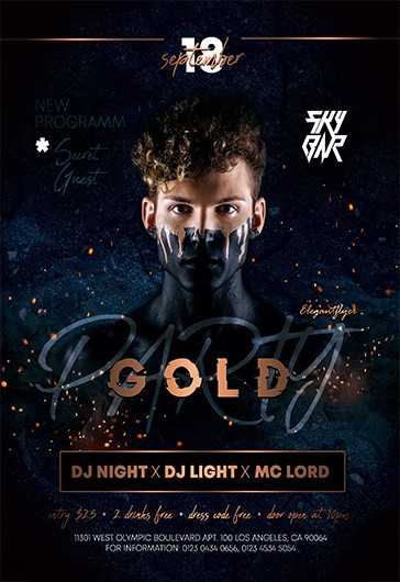 Gold Party Flyer