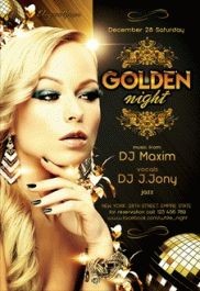 Black and Gold Luxury Golden night Premium Flyer Template PSD | by ...