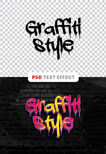 Graffiti-Stil Texteffekt - Graffiti