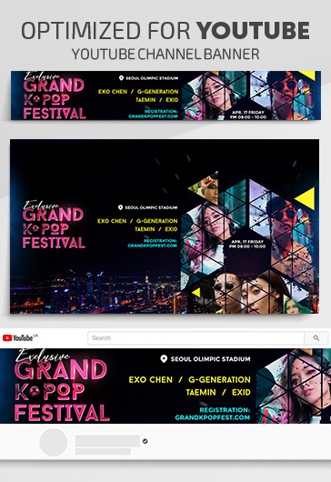 Gran Festival de K-Pop en YouTube - Plantillas de Youtube