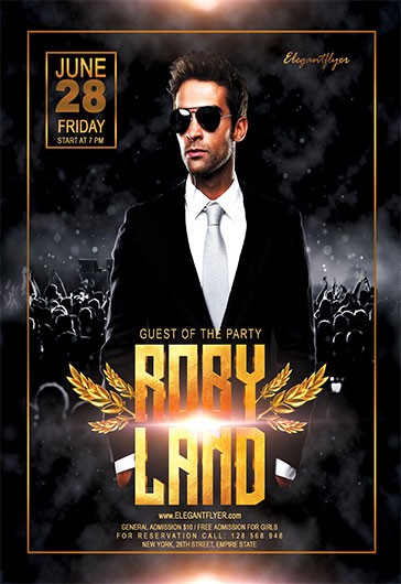 Black and Gold Luxury Guest Dj V02 Premium Flyer Template PSD | by ...