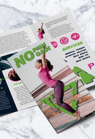 Brochure Fitnes & Siłownia w trzech częściach