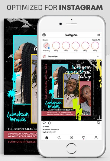 Hair Extensions - Free Instagram Stories Template in PSD + Post ...