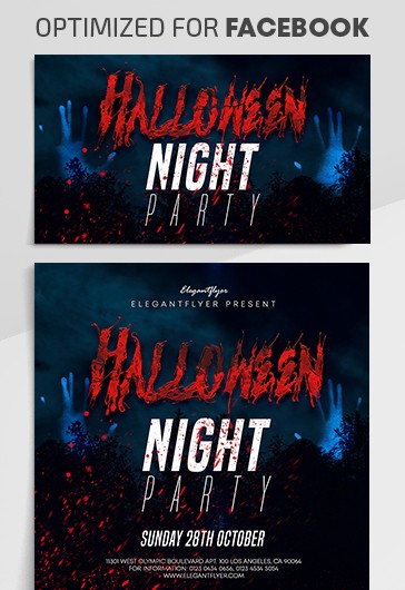 Nuit d'Halloween sur Facebook.