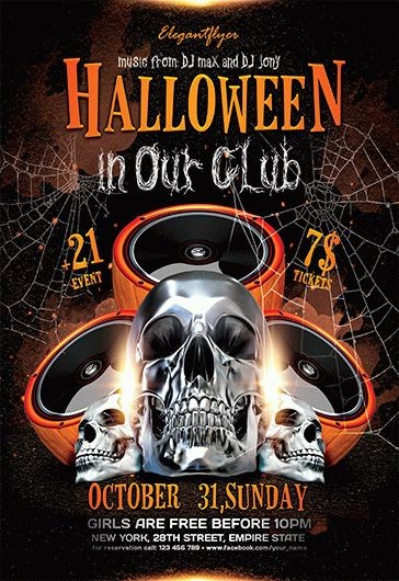 Halloween party – Free Flyer PSD Template - 10016460 | by ElegantFlyer