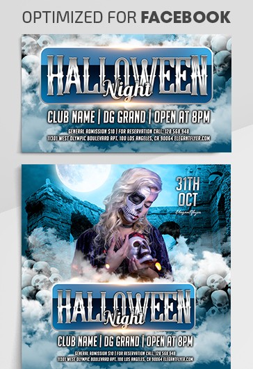 Nuit d'Halloween sur Facebook.