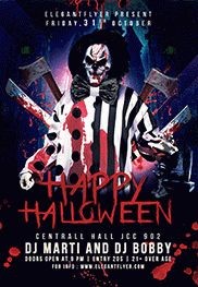 Black Creative Happy Halloween Premium Flyer Template PSD | by Elegantflyer