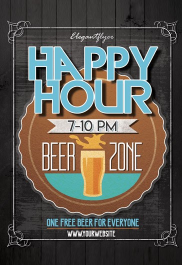 1000+ Free Happy Hour Flyer Templates (PSD) - by Elegantflyer