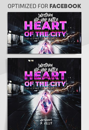 Heart of the City Battle Facebook - Facebook Templates