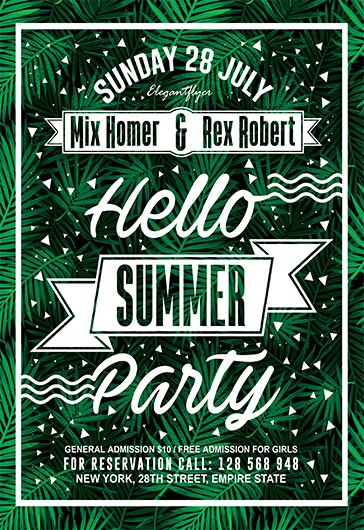 Hello Summer Party Flyer