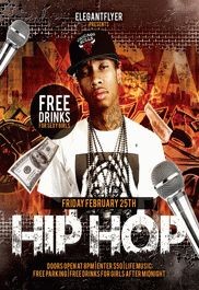 Red Grunge Hip Hop Artist Free Flyer Template PSD | by Elegantflyer