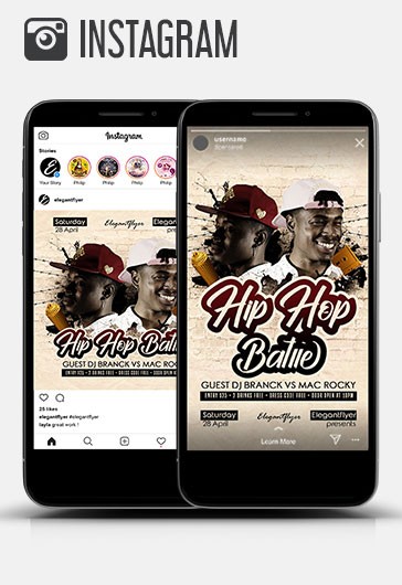 Pastel Creative Hip Hop Battle Premium Social Media Template PSD | by ...