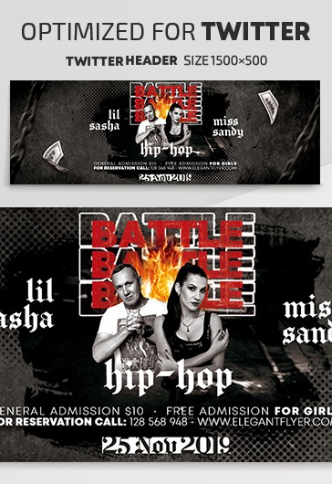 Hip-Hop Battle Twitter - Twitter Templates