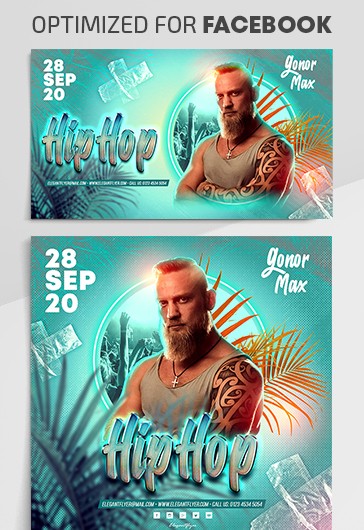 Blue Creative Hip Hop Premium Social Media Template PSD | by Elegantflyer