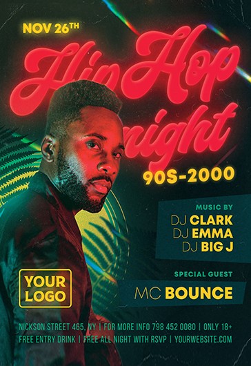 Hip Hop Night Flyer