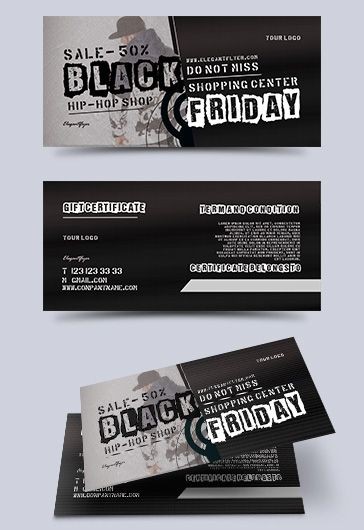 Hip-Hop Shop - Free Gift Certificate PSD Template - 10020129 | by ...