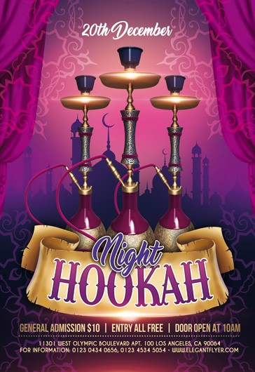 Free Hookah Flyers | elegantflyer.com