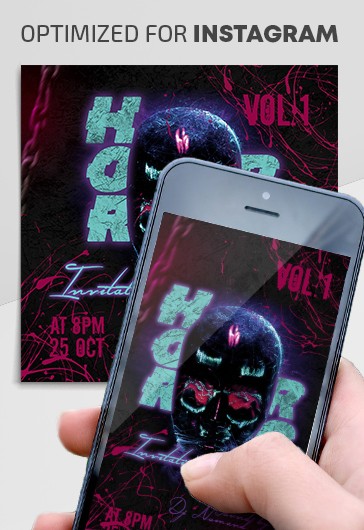 Invitación de horror en Instagram