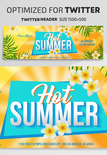 Hot Summer Twitter EPS - Free Twitter Vector EPS Templates