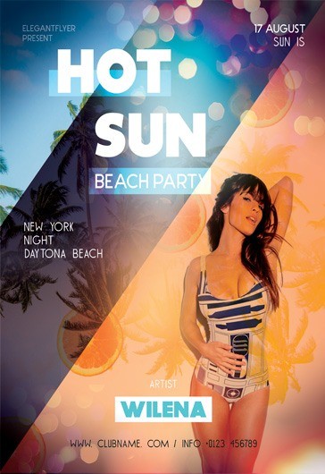 Gorące słońce impreza na plaży