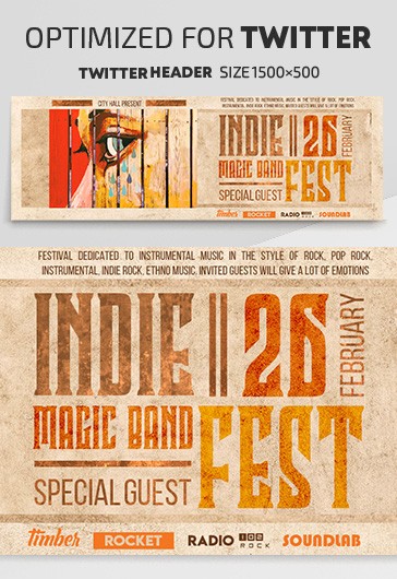 Indie Fest - Modèles Twitter