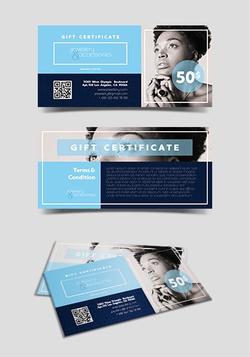 Jewellery & Accessories - Gift Certificate PSD Template - 10021091 | by ...