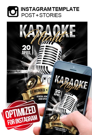 Karaoke Night - Instagram Templates