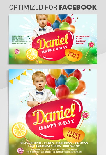 Invito di compleanno per bambini su Facebook