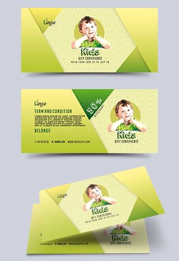 Kids - Free Gift Certificate PSD Template - 10020609 | by ElegantFlyer